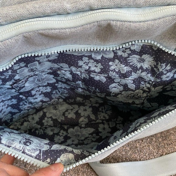 Vera Bradley Re-active Weekender Travel Bag Light Blue 17x13" - Picture 8 of 11